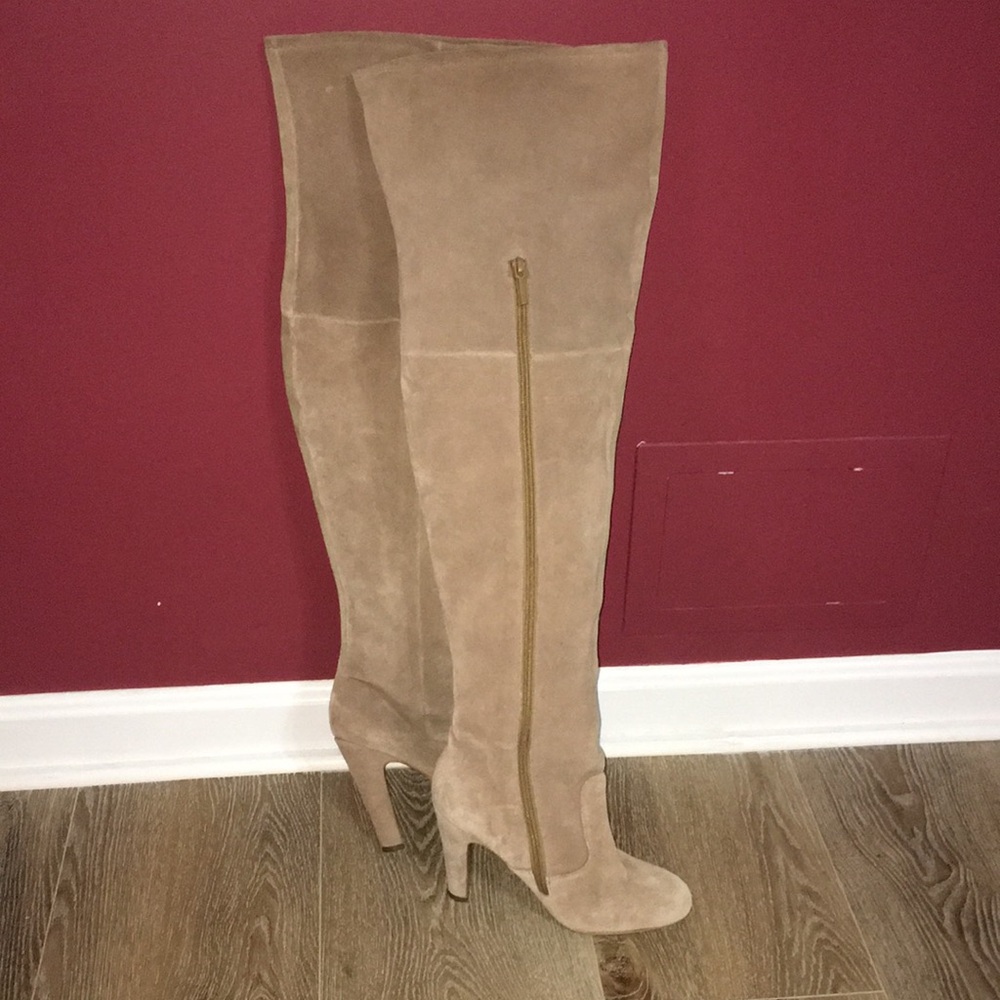 ZARA SPAIN LIMITED EDITION REAL LEATHER SUEDE SUPER THIGH HIGH NWT OTK BOOTS 40